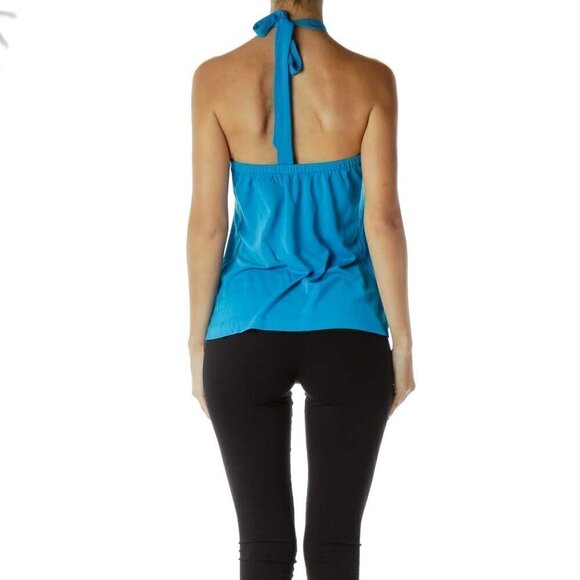 Ann Taylor Blue Halter Top - Picture 3 of 5